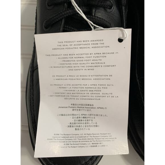 NWT MEN'S ROCKPORT WORLD TOUR CLASSIC BLACK SIZE 10.5 - Picture 5 of 12
